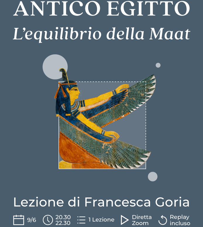 Copertina della lezione online Antico Egitto. L'equilibrio della Maat di Francesca Goria